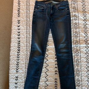 7 For All Mankind Blue Skinny Jeans